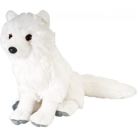 Wild Republic pluche poolvos - knuffeldier - wit - 30 cm - zittend - pool knuffeldier -