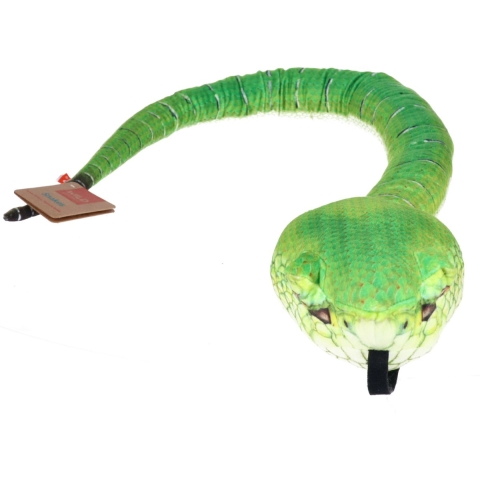 Wild Repbulic Groefkopadder knuffel - groen - 137 cm - pluche - knuffeldier - slangen -