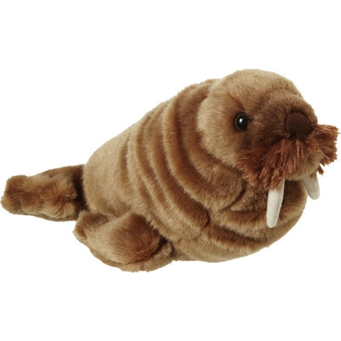 Nature Planet Pluche walrus - knuffel walrus - 30 cm - water knuffeldieren -