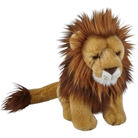 Pluche bruine leeuw knuffel - 28 cm - knuffeldier - speelgoed - katachtige - roofdier - kinderen -