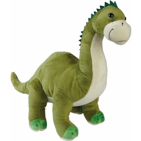 Ravensden Pluche dinosaurus - Brontosaurus knuffel - groen - 43 cm - dino knuffels - dieren -