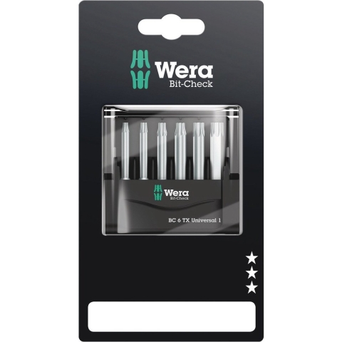 Wera Bit-Check 6 TX Universal 1 SB, 6 -delig - 1 stuk(s) - 05073637001