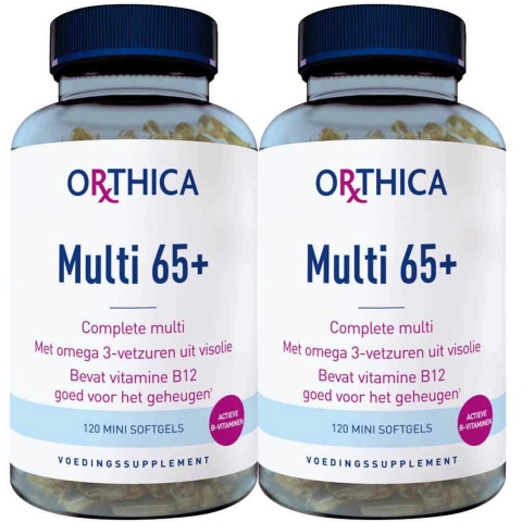 Gratis Verzending: 2x Orthica Multi 65+ 120 softgels