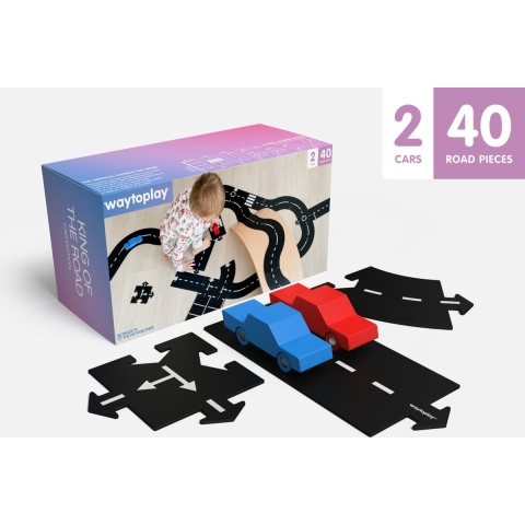 Waytoplay Autobaan - 40 Onderdelen - King Van de Road - Waytoplay - OneSize - Autobaan