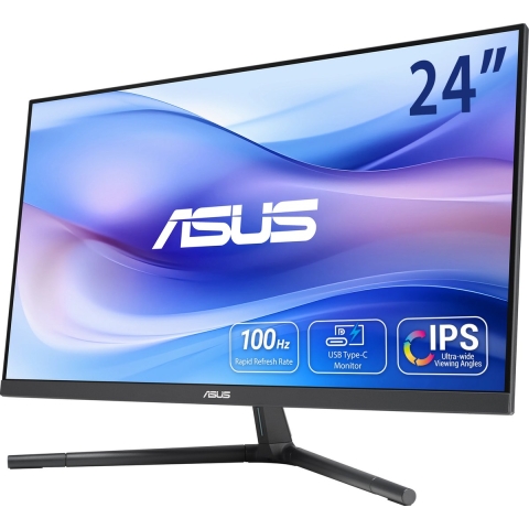 Asus VU249CFE-B Eye Care Plus LED-monitor Energielabel C (A - G) 60.5 cm (23.8 inch) 1920 x 1080 Pixel 16:9 1 ms HDMI, Hoofdtelefoon (3.5 mm jackplug), USB-C