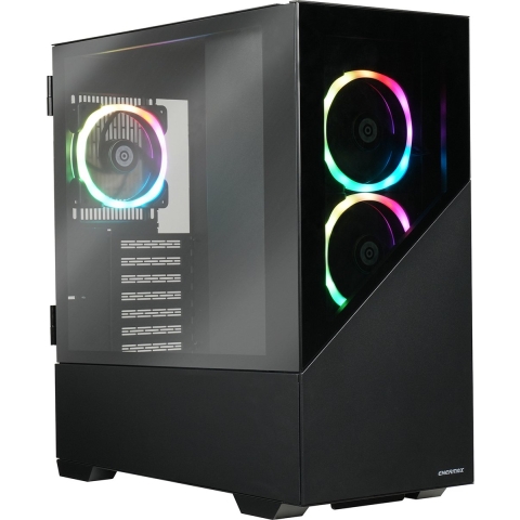 Enermax K8 Midi-tower PC-behuizing Zwart 3 voorgeïnstalleerde LED-ventilators, Zijvenster