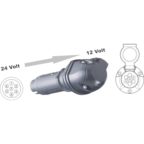 SecoRüt Spanningsreductie-adapter 24 naar 12 V 60195