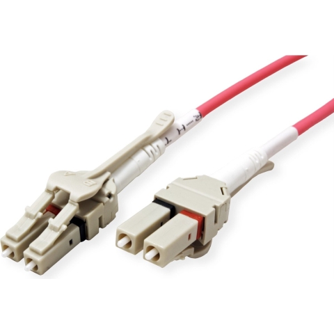 ROLINE glasvezelkabel 50/125µm OM4, LC/LC, Low-Loss connector, violet, 2 m