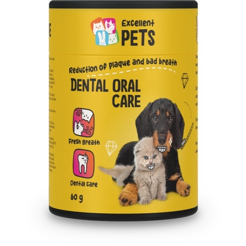 Excellent Dental Oral Care - Geschikt voor Hond en Kat - Poeder - Gebitsverzorging voor dieren - Mondconditie - 60 Gram
