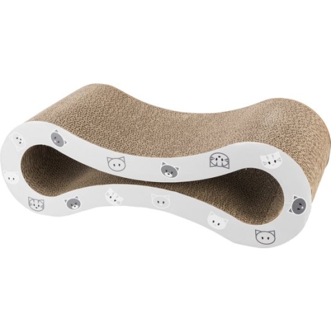 Trixie - Krabgolf Mimi - Karton - Met Catnip - Grijs - 48X22X16 cm