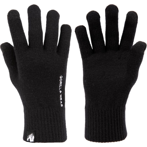 Gorilla Wear Waco Gebreide Handschoenen Zwart - S