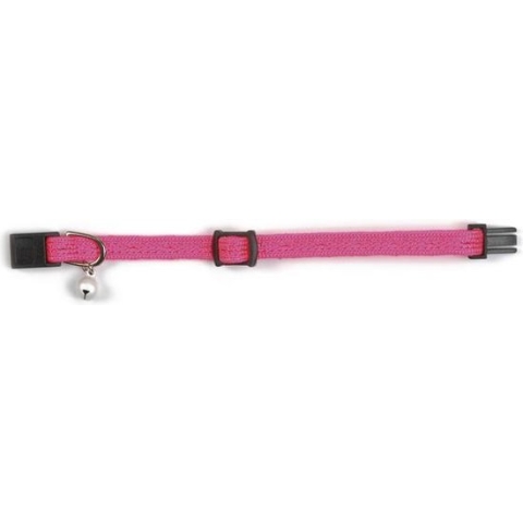 Beeztees - Kittenhalsband - Nylon - Fel Roze - 16-23 cm