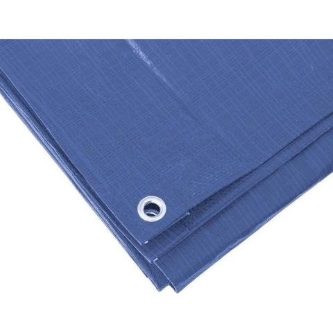 Benson afdekzeil - blauw - 8 x 10 m - bevestiging ogen - grondzeil - dekzeil -