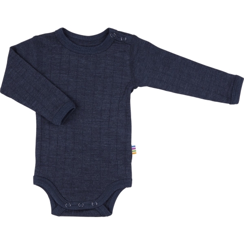 Joha Romper - Wol/Zijde - l/s - Navy - Joha - 70 - Romper L/S
