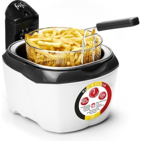 Frifri 918 | Frituurpan | 3 liter | koude zone | 3200 Watt | 1 kg friet | wit