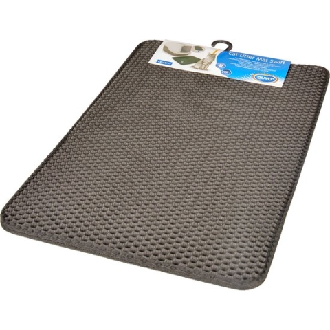 Kattenbakmat swift Zwart 45x65cm voor doorvallend kattenzand