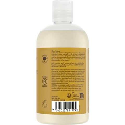 3x Shea Moisture Raw Shea Butter Extra Moisture Retention Shampoo 384 ml