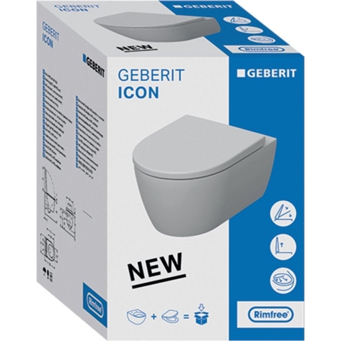 Geberit iCon Wandclosetpack - 36x53x37.5cm - diepspoel - spoelrandloos - keramiek - glans wit