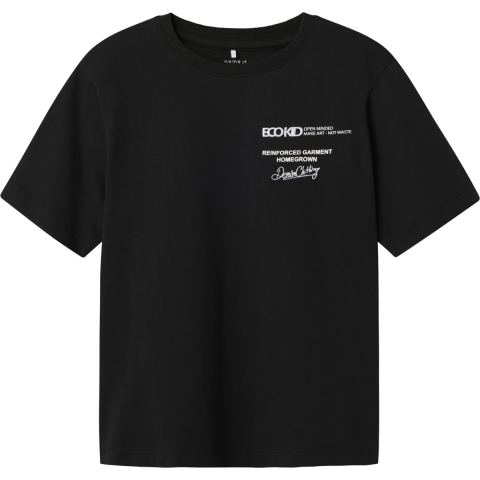 Name It T-Shirt - NkmLavern - Black - Name It - 7-8 jaar (122-128) - T-Shirt