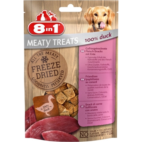 8in1 Freeze Dried Eend - Hondensnacks - 50 g