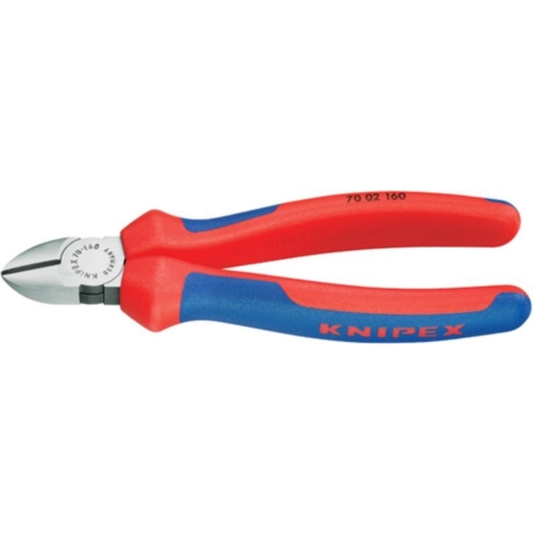 Knipex Zijsnijtang | 125 mm Lengte | Meer-Componentengrepen | Zwart Geatramenteerd - 70 02 125 SB