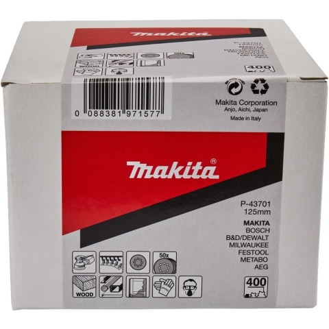 Makita Accessoires Schuurschijf 125mm K400 Red Velcro - P-43701 - P-43701