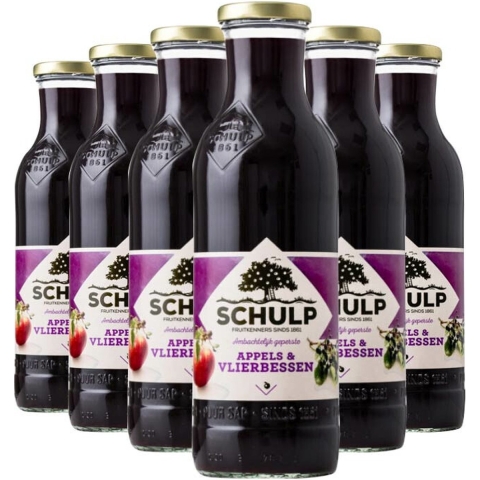 Schulp Appel&Vlierbessensap Ambachtelijk 6 x 0,75 liter