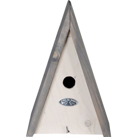 Houten Pimpelmees nestkast wigwam - wit