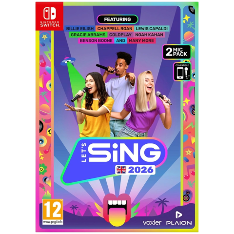 Koch Software Let's Sing 2026: 2-mic Pack Uk Switch Game