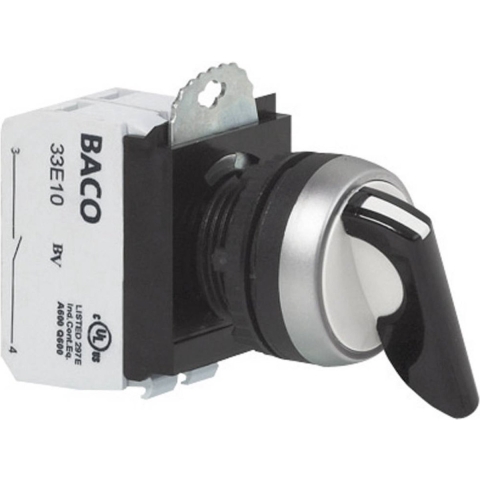 BACO BAL21MR03A L21MR03A Keuzetoets Kunststof frontring, Verchroomd Zwart 2 x 45 ° 1 stuk(s)