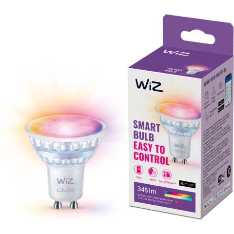 WiZ 8720169076761 LED-lamp Energielabel F (A - G) GU10 Reflector 4.7 W Warmwit tot koudwit, RGBW 1 stuk(s)