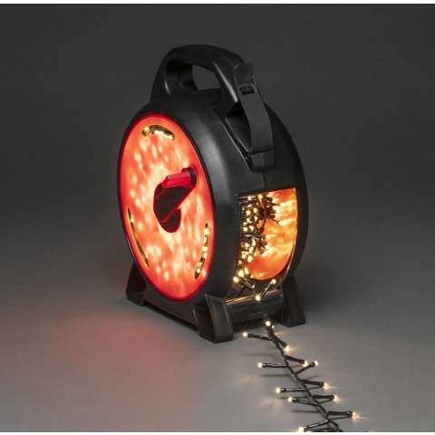 Konstsmide 3844-100 Lichtkettingsysteem Binnen/buiten Energielabel: E (A - G) werkt op het lichtnet Aantal lampen 400 LED Warmwit Verlichte lengte: 8.78 m
