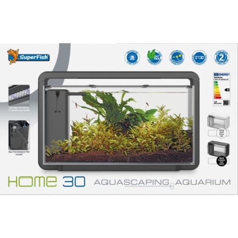 SuperFish Home 30 Aquarium Zwart