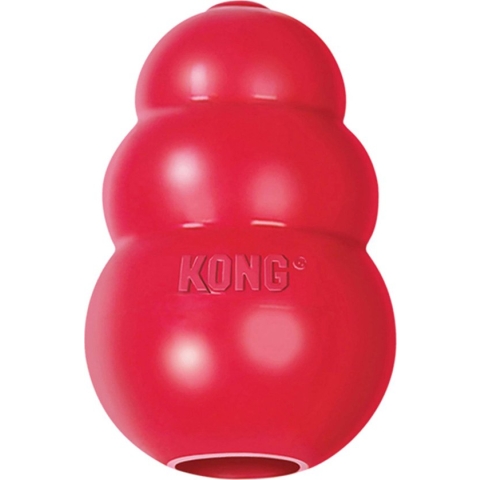 KONG Classic - Snackbal Honden Speelgoed - Rubber - 8.9 cm - Rood - Maat M