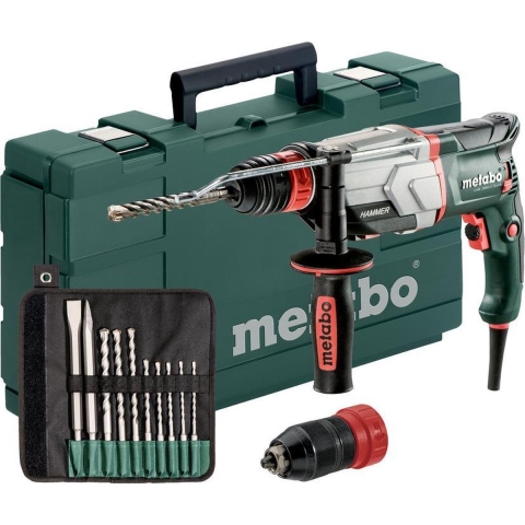 Metabo UHE 2660-2 Quick Set SDS-plus Combihamer Incl. 10 Delig Boor- En Beitelset In Koffer - 800W - 2.8J