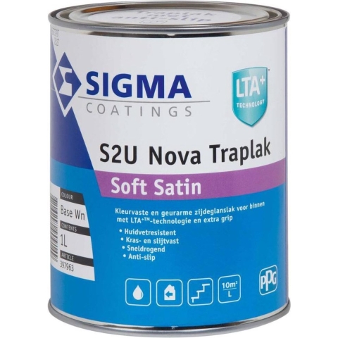 Sigma S2U Nova Traplak Soft Satin - Op Kleur Gemengd - 1 L