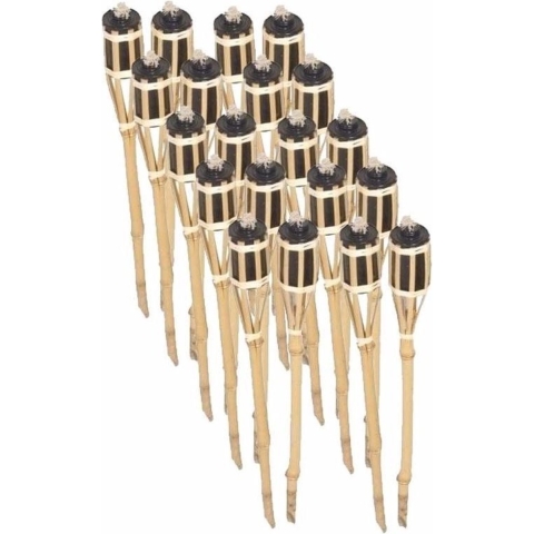 Bamboe tuinfakkels set 20 stuks 61 cm -