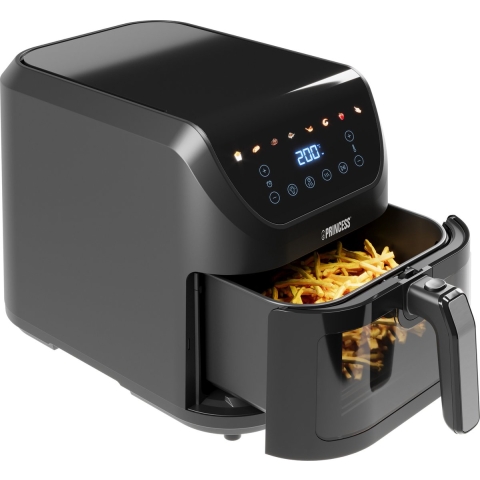 Princess Airfryer 182258 - Heteluchtfriteuse - 8 liter - Kijkvenster - Zwart - PFAS vrij - 8 automatische programma's - Digital Touchscreen - 2000 W