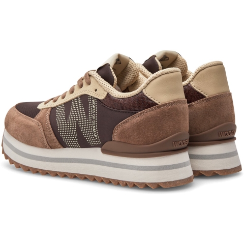 Woden Schoenen - Ronja Plateau - Chocolate Multi - Woden - 38 - Schoenen
