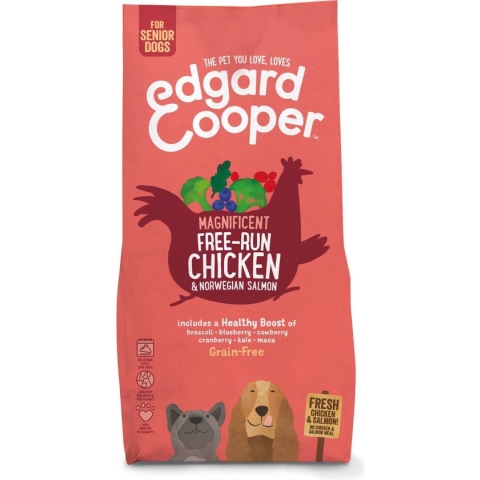 Edgard & Cooper Verse scharrelkip & Noorse zalm Senior - Hondenvoer - 7kg