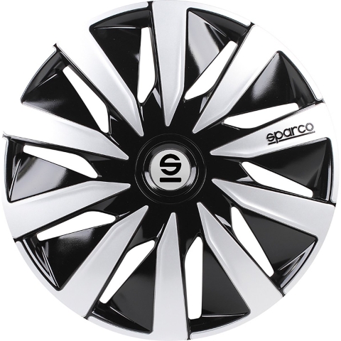 Sparco Wieldoppen Lazio 16 inch - Zwart/Zilver,