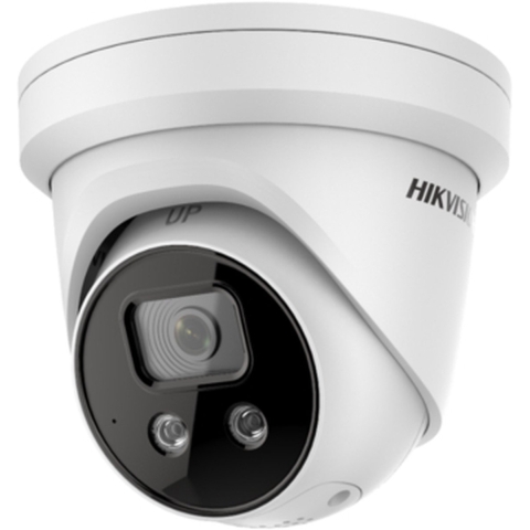 Hikvision Digital Technology DS-2CD2346G2-ISU/SL 2.8mm 4MP witte Ultra Low Light turretcamera met microfoon en speaker