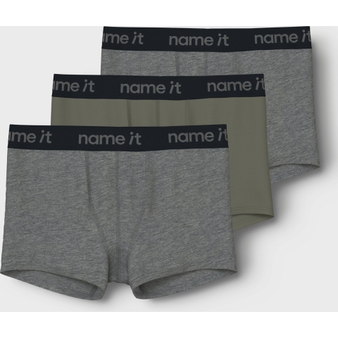 Name It Boxershorts - Noos - NkmBoxer - Thee Leaf/met 2 x Dark G - Name It - 3 jaar (98) - Boxershorts