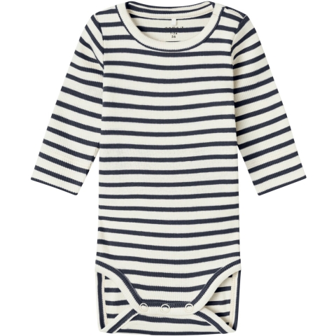 Name It Romper l/æ - Noos - Rib - NbnBani - Dark Sapphire - Name It - 74 - Romper L/S