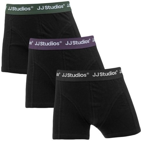 Jack & Jones Boxershorts - 3-pack - JacSoho - Black/Plum Perfect - Jack & Jones - 14 jaar (164) - Boxershorts