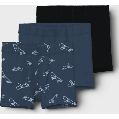 Name It Boxershorts - Noos - NmmTights - 3-pack - Titan/w/Titan - Name It - 3 jaar (98) - Boxershorts