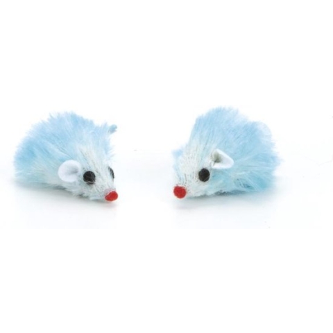 Pluche muis blauw 5 stuks