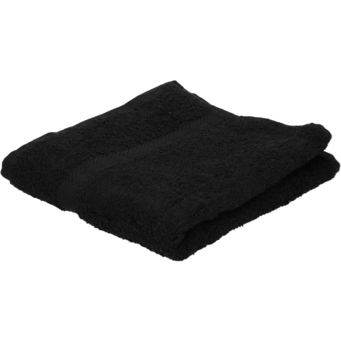 Towelcity Luxe badhanddoek - Set van 10x stuks - zwart - 50 x 90 cm - 550 grams - Badkamer textiel - -