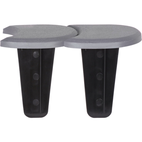 6x stuks platte kunststof graskant/tuin rand/kantopsluiting grijs totale lengte 22,8 meter -