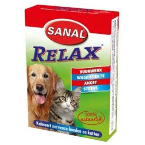 Sanal Relax Tablet - Antistressmiddel Kat/Hond - 15 stuks